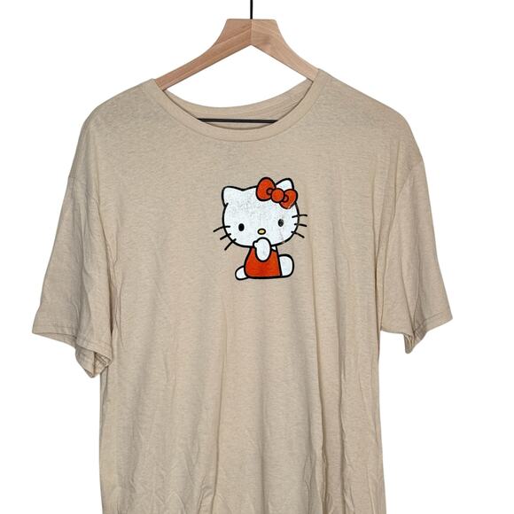 Hello Kitty By Sanrio Tan Rainbow Hello Kitty Graphic Short Sleeve T Shirt - Picture 6 of 6